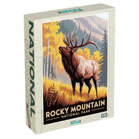 Thumbnail for Rocky Mountain National Park Elk 500 piece puzzle box by MakeYourPuzzles
