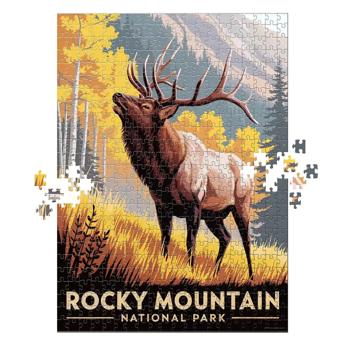Rocky Mountain National Park Elk 500 piece puzzle by MakeYourPuzzles