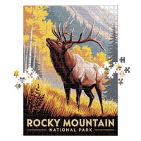 Thumbnail for Rocky Mountain National Park Elk 500 piece puzzle by MakeYourPuzzles