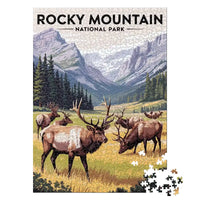 Thumbnail for Rocky Mountain National Park Elk Herd 1000 piece puzzle by MakeYourPuzzles
