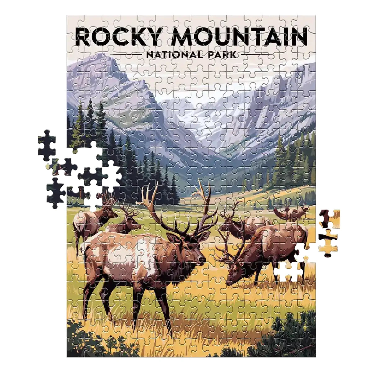 Rocky Mountain National Park Elk Herd 252 piece puzzle by MakeYourPuzzles