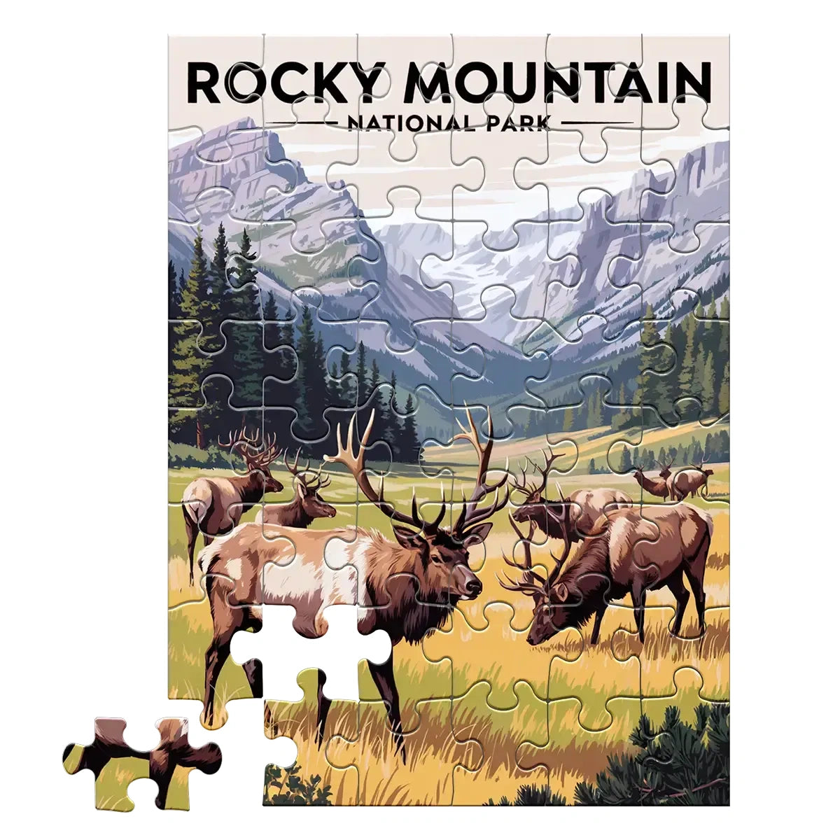 Rocky Mountain National Park Elk Herd 48 piece puzzle by MakeYourPuzzles
