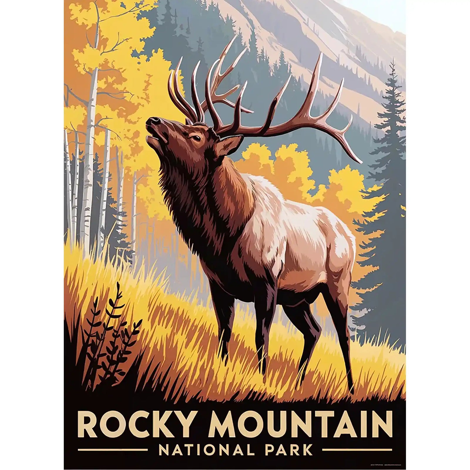 Rocky Mountain National Park Puzzle Elk by MakeYourPuzzles | Premium Quality made in the USA