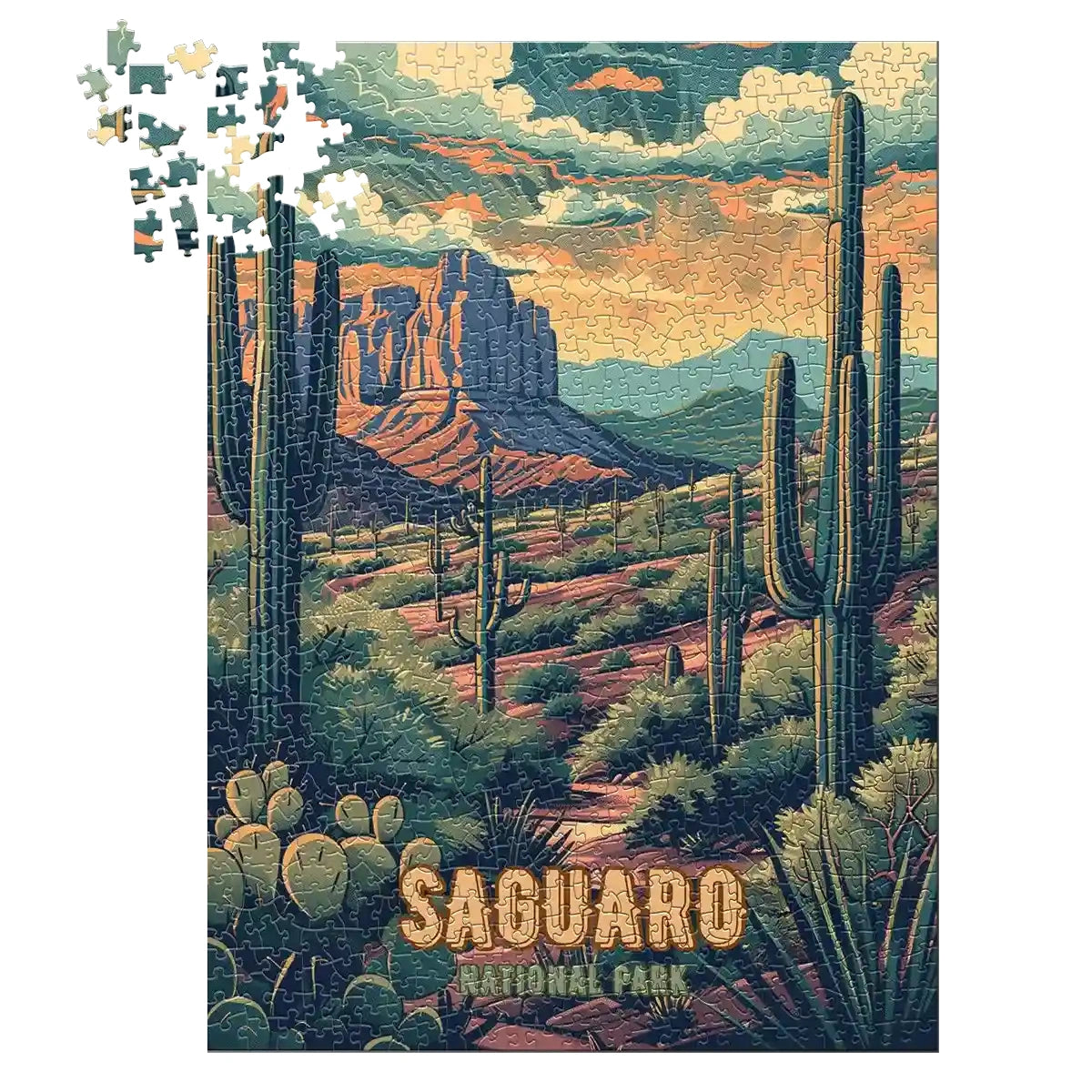 Saguaro National Park 1000 piece puzzle by MakeYourPuzzles