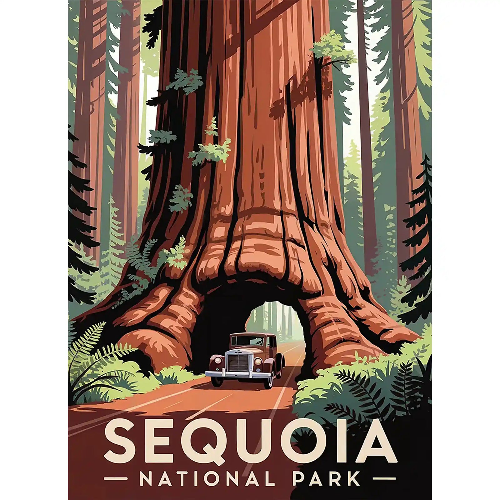 Sequoia National Park Puzzle Tunnel by MakeYourPuzzles | Premium Jigsaw Puzzle made in the USA