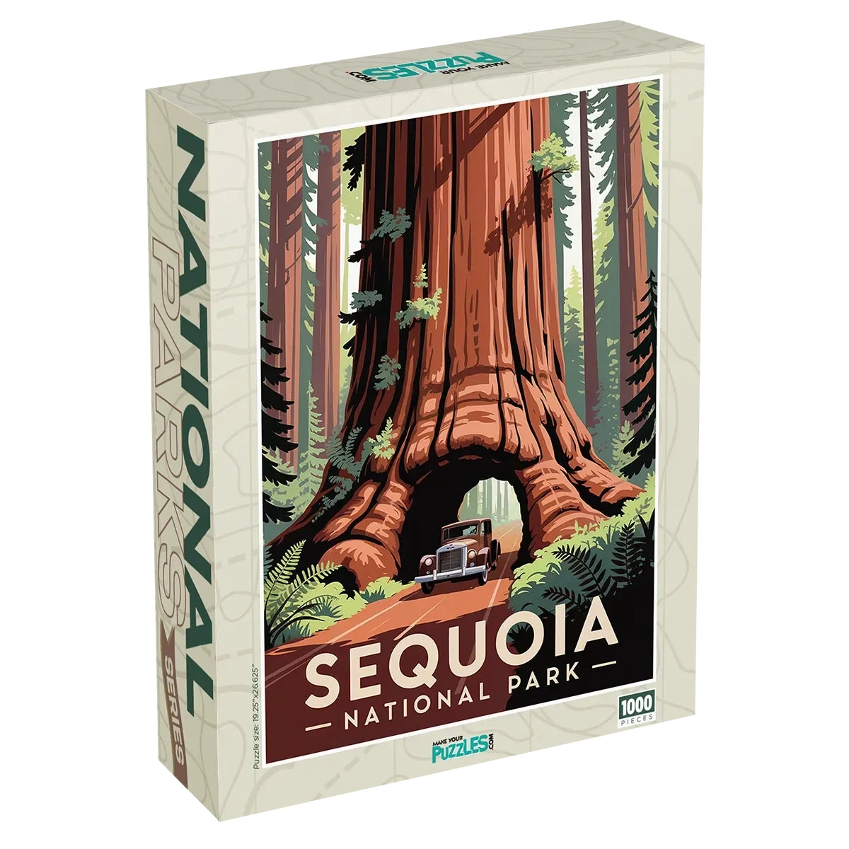 Sequoia National Park Puzzle Tunnel 1000 piece puzzle box by MakeYourPuzzles