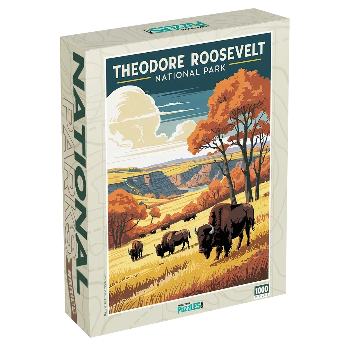 Theodore Roosevelt National Park Puzzle 1000 piece puzzle box by MakeYourPuzzles