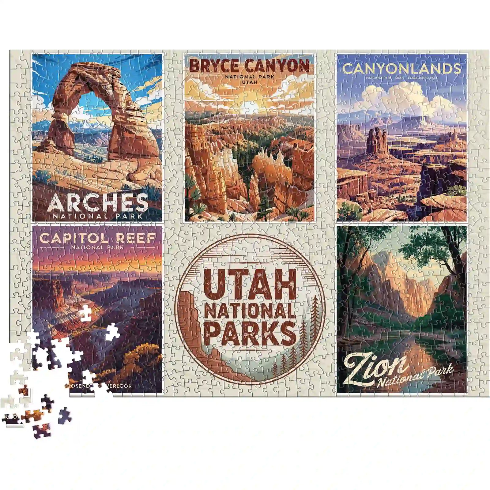 Utah National Parks Collage Jigsaw Puzzle 1000 pieces by MakeYourPuzzles