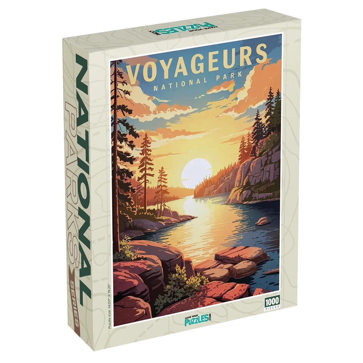 Voyageurs National Park Puzzle 1000 piece puzzle box by MakeYourPuzzles