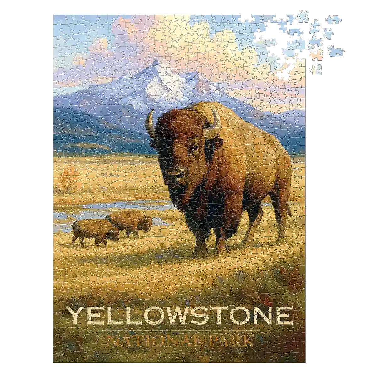 Yellowstone National Park Bison 1000 piece puzzle by MakeYourPuzzles