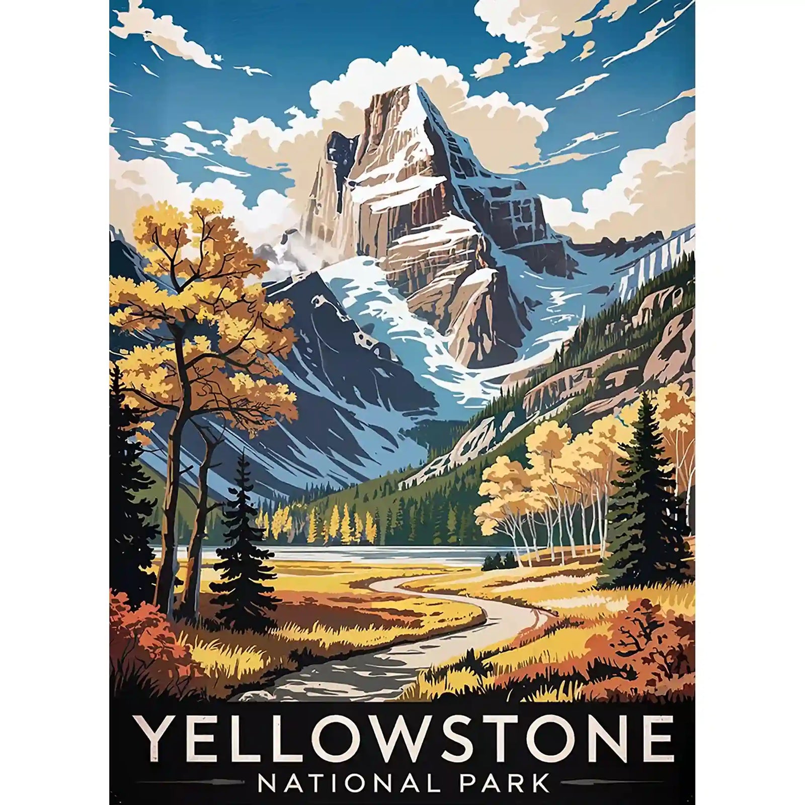 Yellowstone Puzzle in the Fall by MakeYourPuzzles | Premium Quality made in the USA