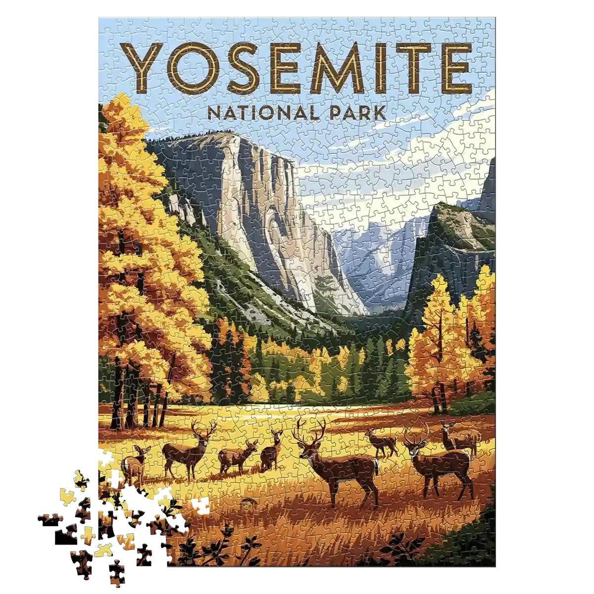 Yosemite National Park Deer 1000 piece puzzle by MakeYourPuzzles
