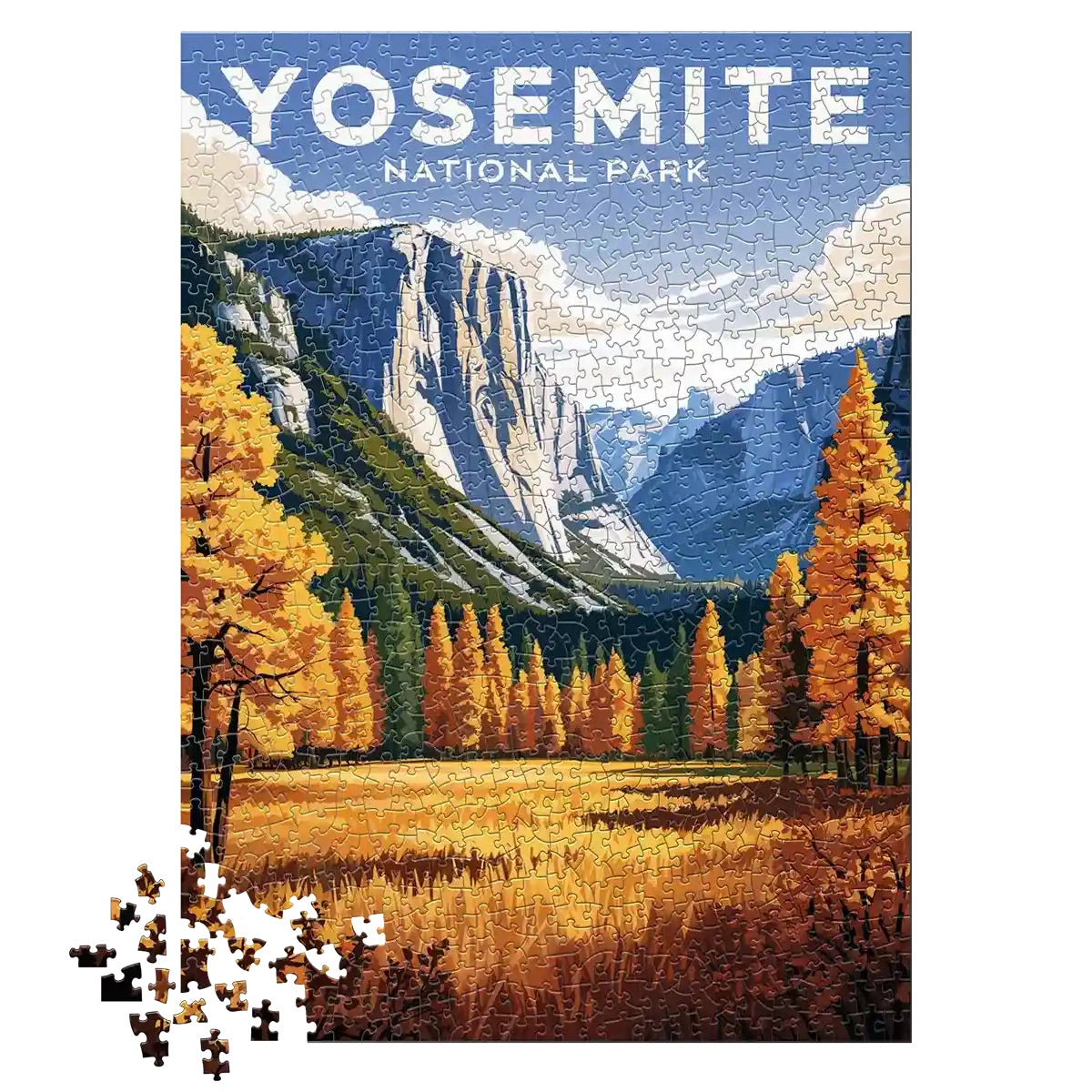Yosemite National Park Fall 1000 piece puzzle by MakeYourPuzzles | Premium Quality made in the USA