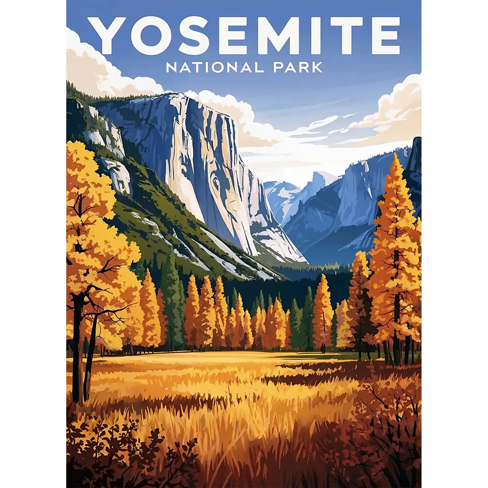 Yosemite National Park Puzzle in the Fall by MakeYourPuzzles | Made in the USA