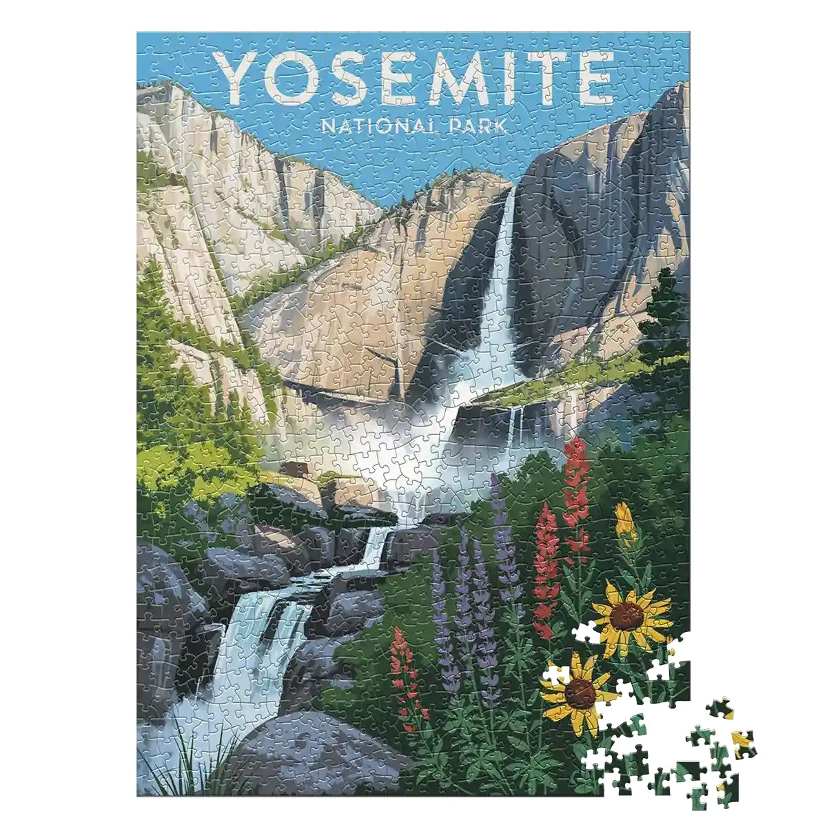 Yosemite National Park Waterfall 1000 piece puzzle by MakeYourPuzzles