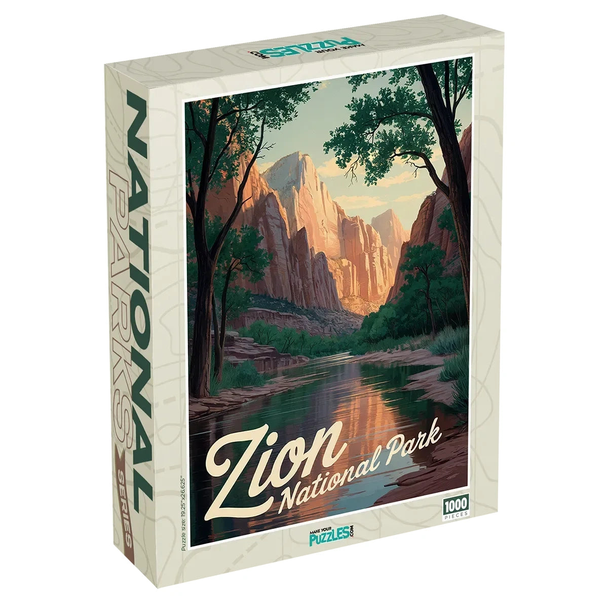 Zion National Park Canyon 1000 piece puzzle box by MakeYourPuzzles | Premium Jigsaw Puzzles made in the USA