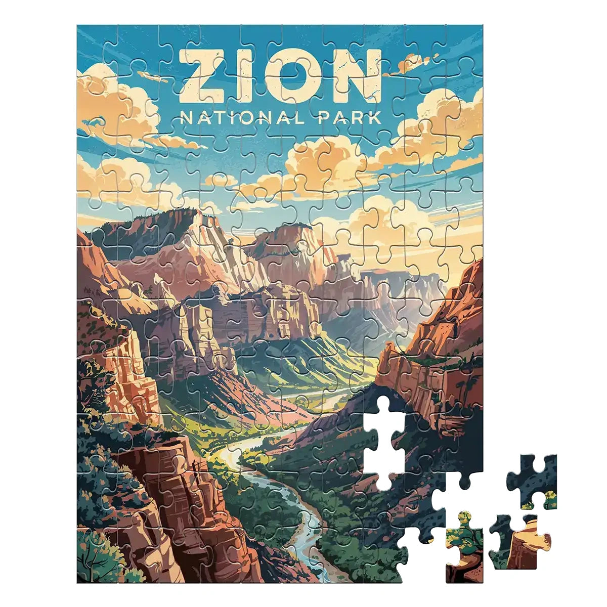 Zion National Park Sanctuary 100 piece puzzle by MakeYourPuzzles