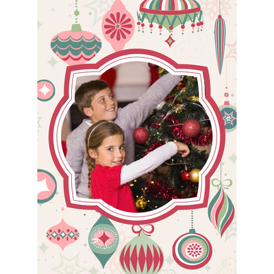 Christmas Retro Ornaments Photo Puzzle
