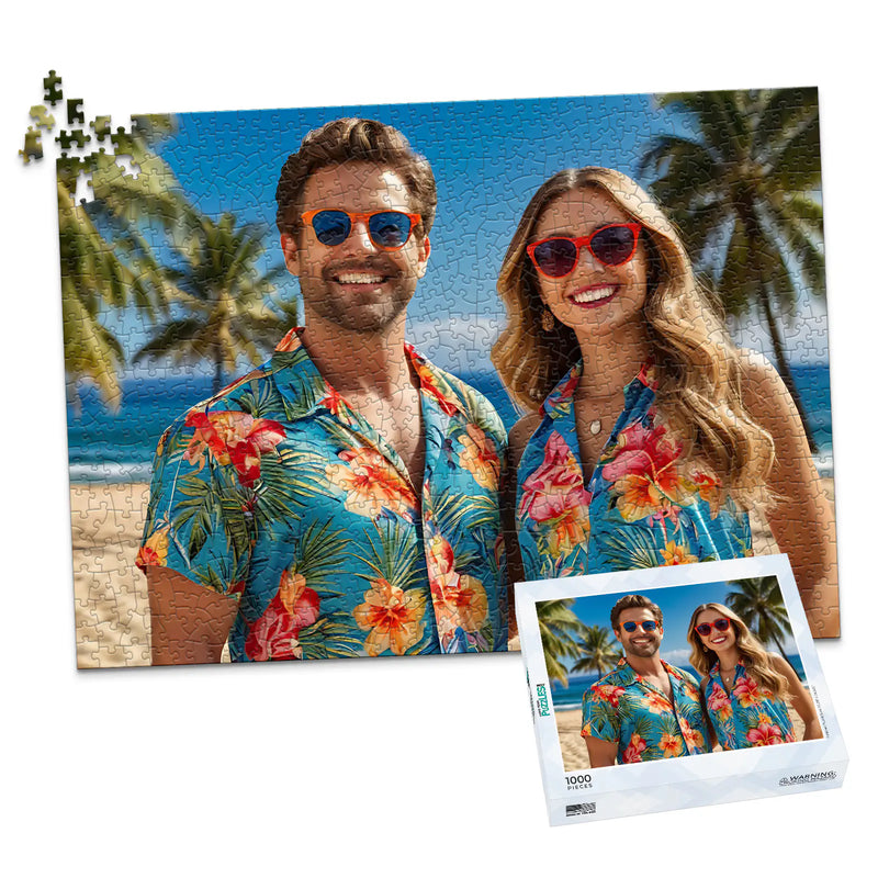 Custom single photo puzzle showing a cherished memory transformed into a keepsake