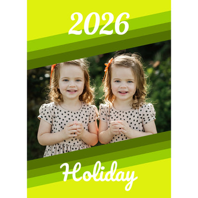Holiday Year Stripe Photo Puzzle