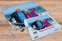 Thumbnail for Custom Jigsaw Puzzles | Make your own puzzle | Photo Puzzle 500 Piece Custom Photo Puzzle older couple at beach