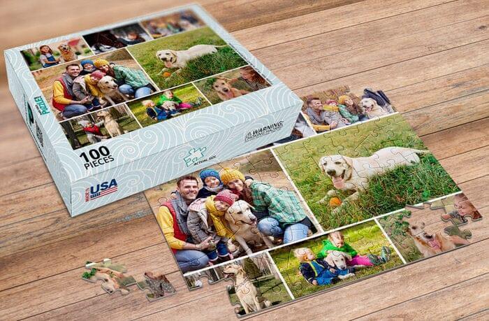 MakeYourPuzzles Collage Puzzle 100 Piece Collage Photo Puzzle