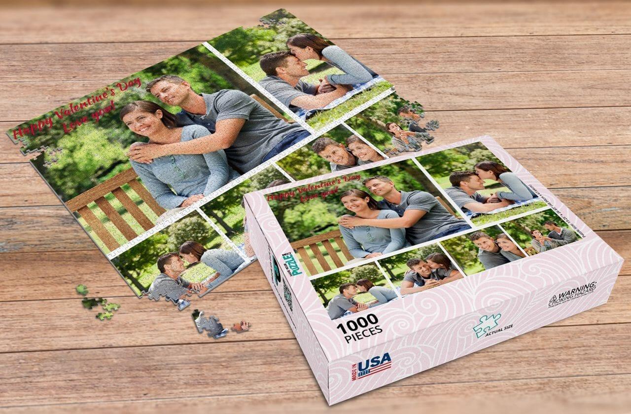 MakeYourPuzzles Collage Puzzle 1000 Piece Collage Photo Puzzle