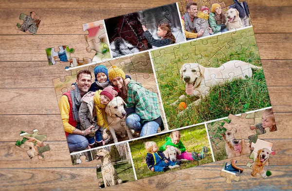 Personalized Photo Collage Puzzle with 8 photo template | MakeYourPuzzles