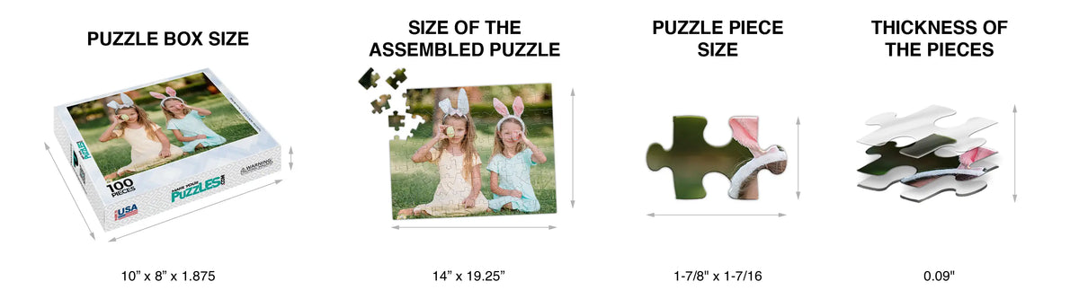 100 Piece Puzzle Size & Dimensions