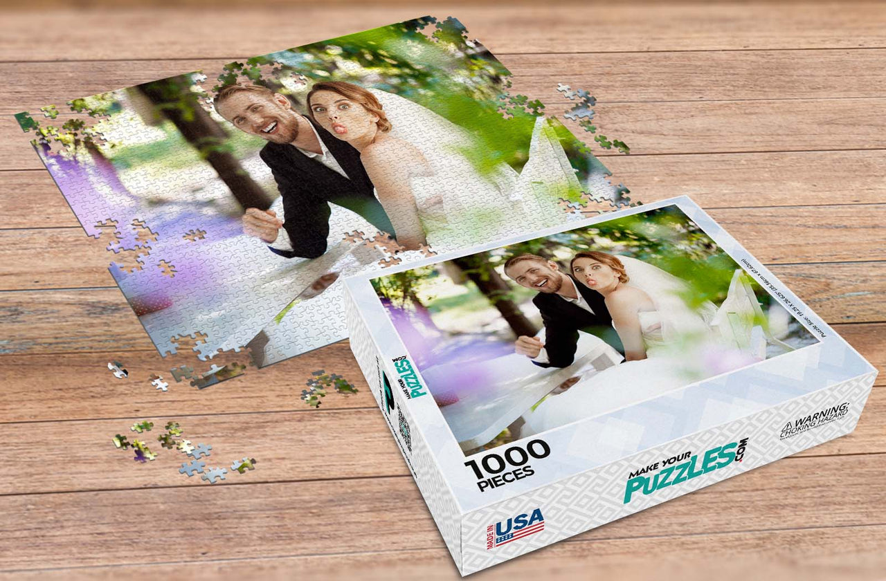 Family Photo Customised Drawings 1000 Piece Jigsaw Game Puzzles