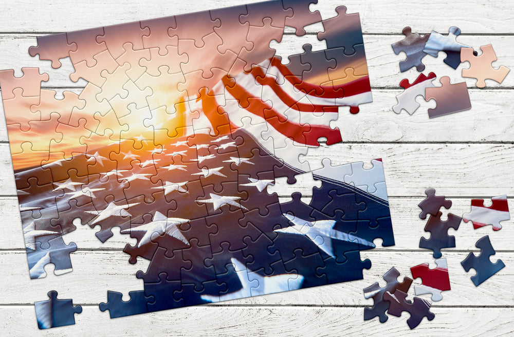 4th of July American Flag Puzzle