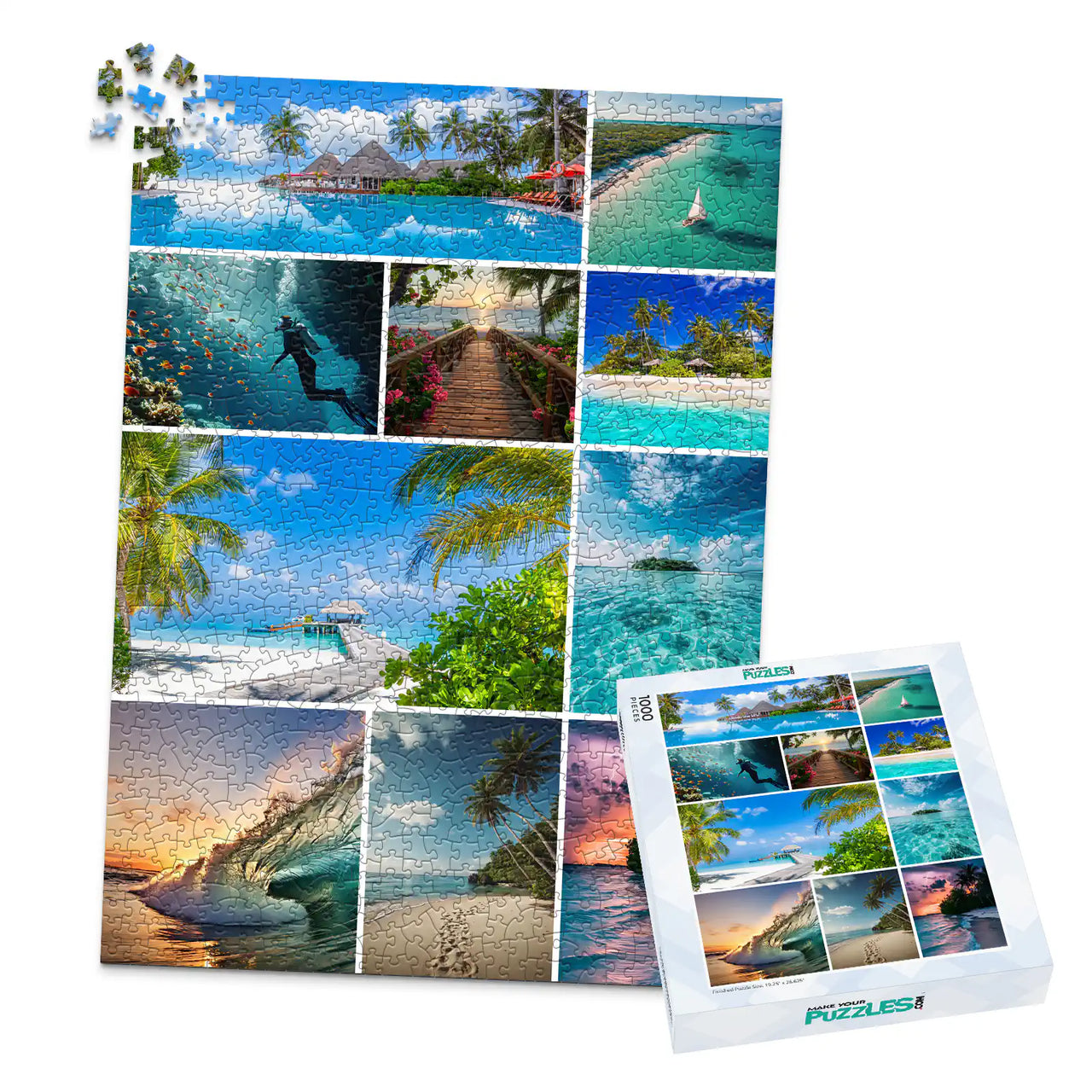 10 Collage Mosaic Photo Puzzle – Portrait - 1000 piece and box