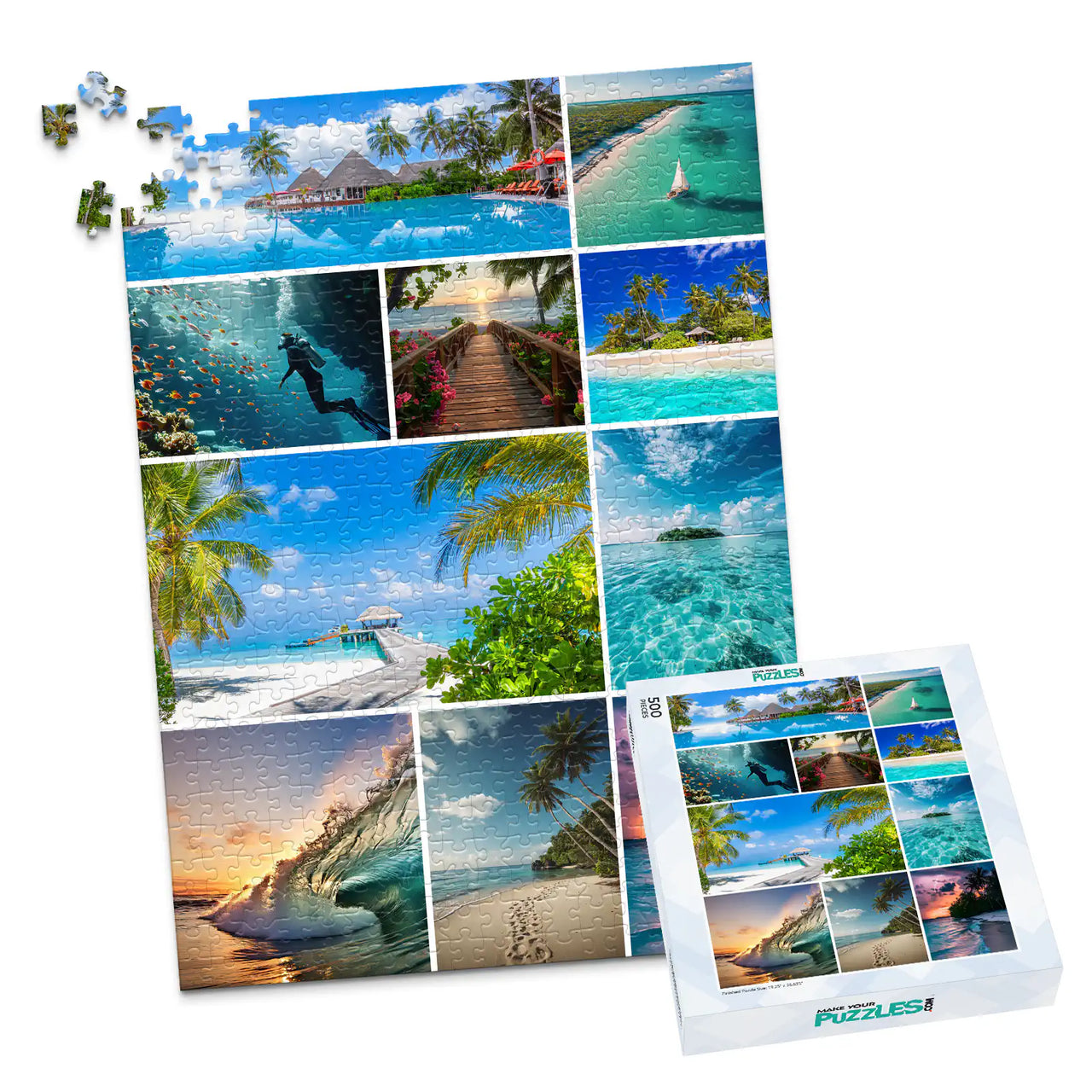 10 Collage Mosaic Photo Puzzle – Portrait - 500 piece and box