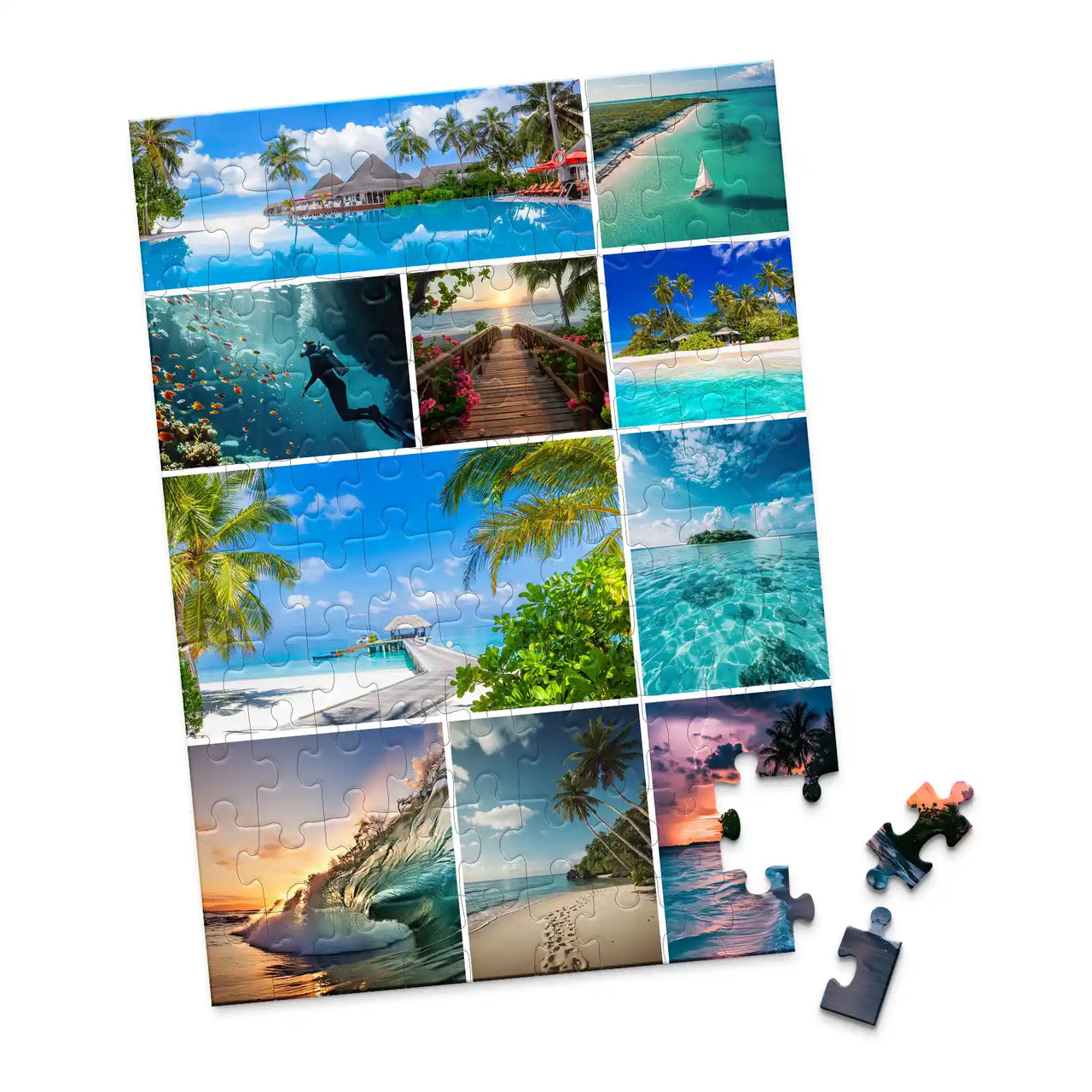 10 Collage Mosaic Photo Puzzle – Portrait - 100 piece