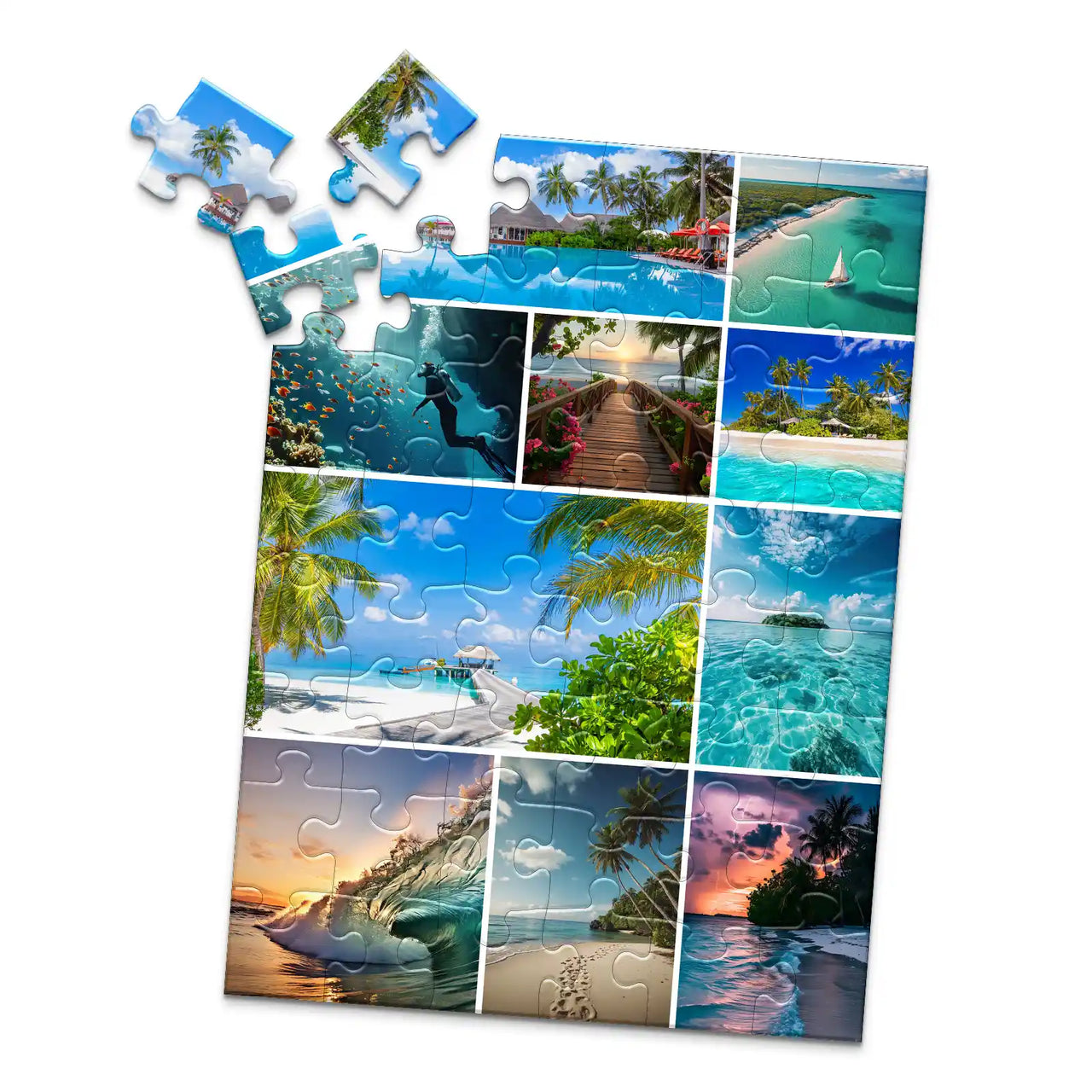 10 Collage Mosaic Photo Puzzle – Portrait - 48 piece