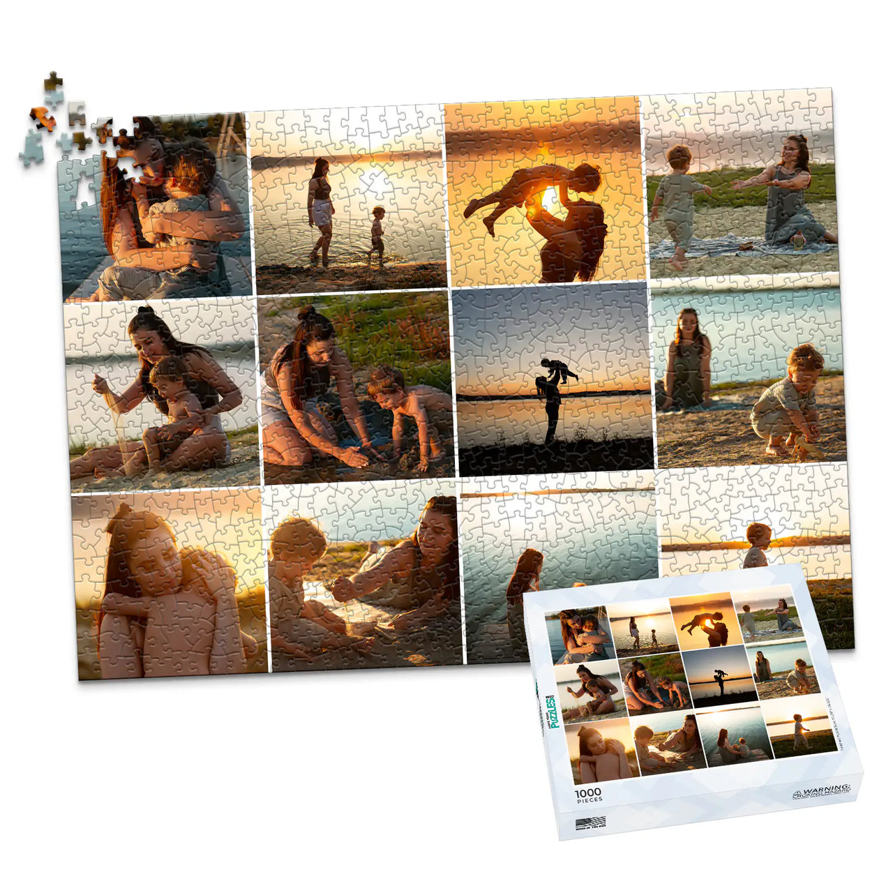 12 Collage Grid Photo Puzzle – Landscape - 1000 piece and box