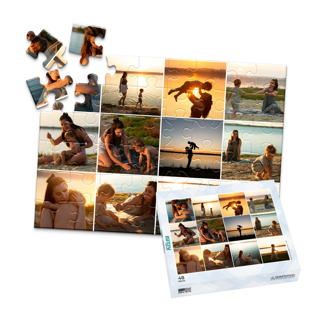 12 Collage Grid Photo Puzzle – Landscape - 48 piece and box