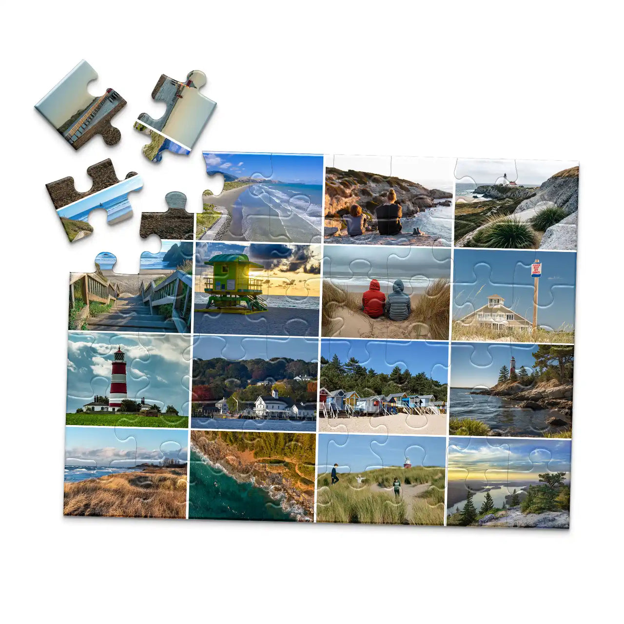 16 Photo Collage Template Puzzle - 48 piece