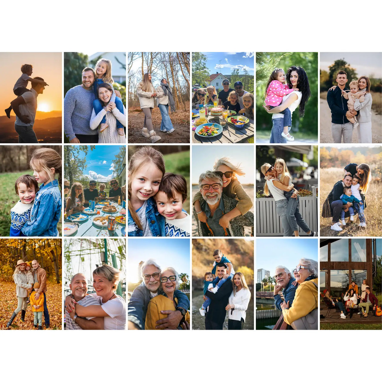 18 Photo Collage Grid Puzzle 