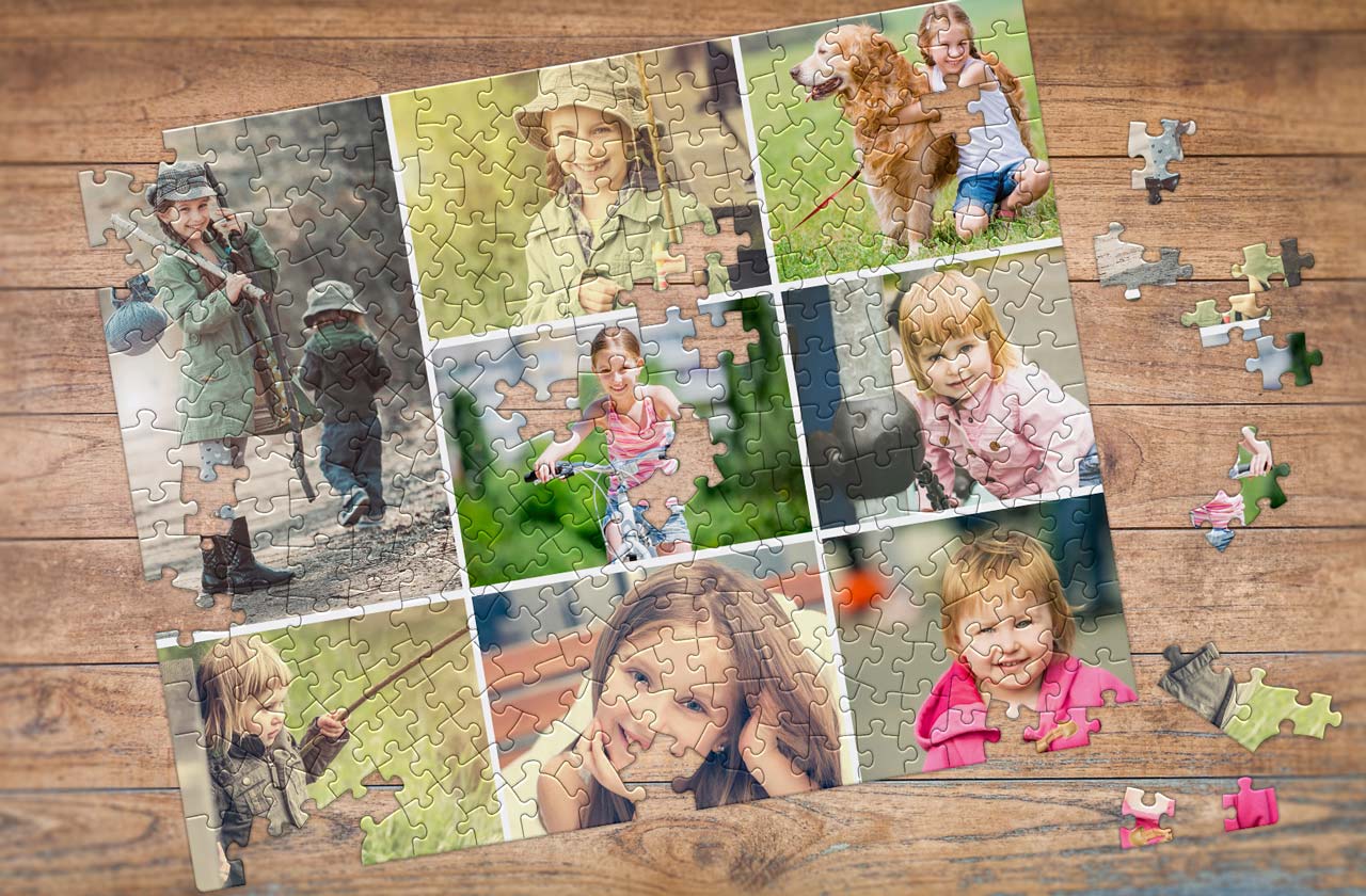 Make Your Own Puzzle Collage today | 8 photo puzzle collage of kids by MakeYourPuzzles