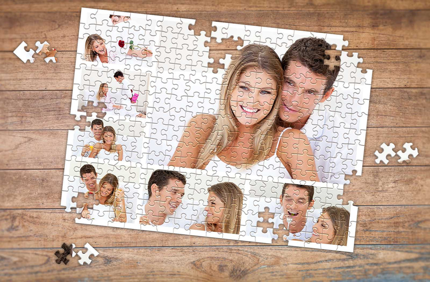 252 Piece Photo Collage Puzzle with young couple selfies | Premium Collage Photo Puzzles Made in the USA | Make Your Own Puzzle at MakeYourPuzzles.com