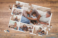 Thumbnail for 252 Piece Photo Collage Puzzle with parents and young child - Premium Collage Photo Puzzles Made in the USA | Make Your Own Puzzle at MakeYourPuzzles