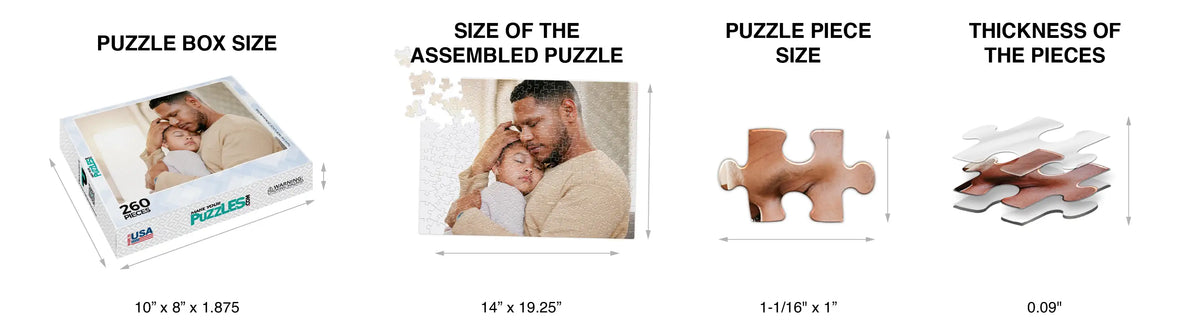 252 Piece Puzzle Size & Dimensions