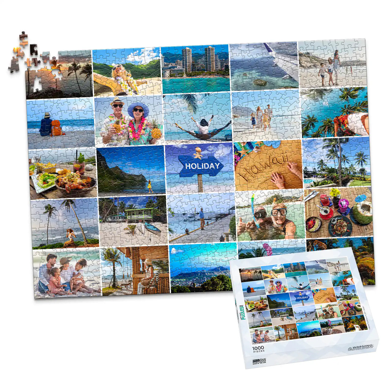 25 Collage Grid Photo Puzzle – Landscape - 1000 piece and box