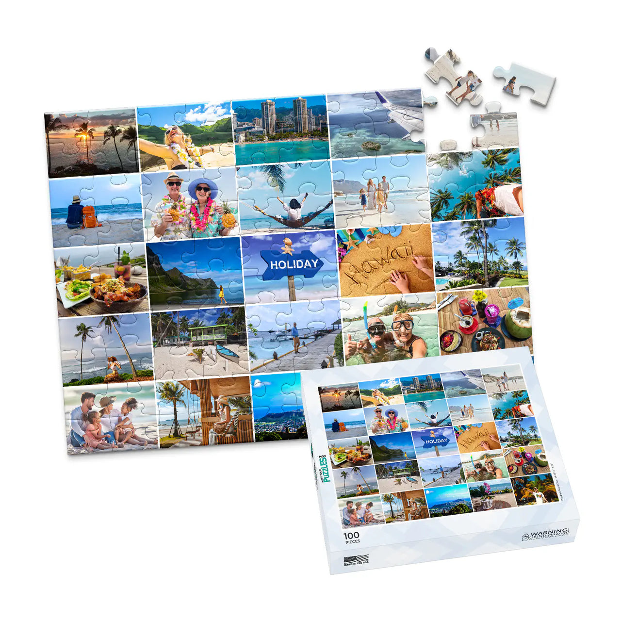 25 Collage Grid Photo Puzzle – Landscape - 100 piece and box