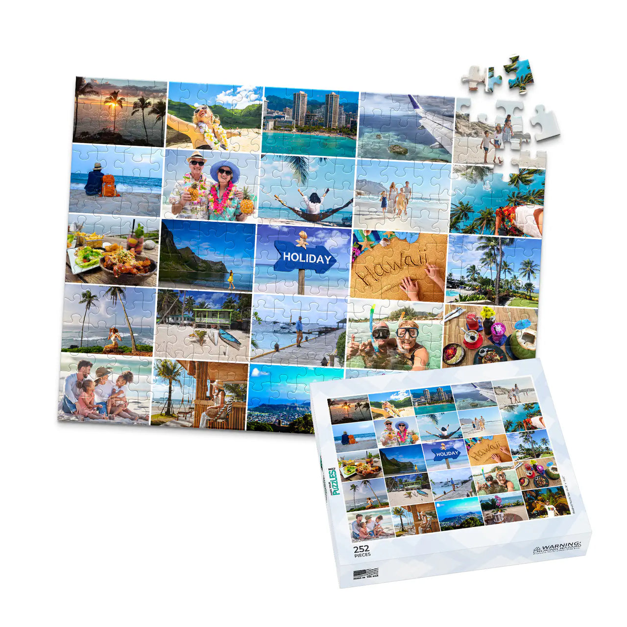 25 Collage Grid Photo Puzzle – Landscape - 252 piece and box