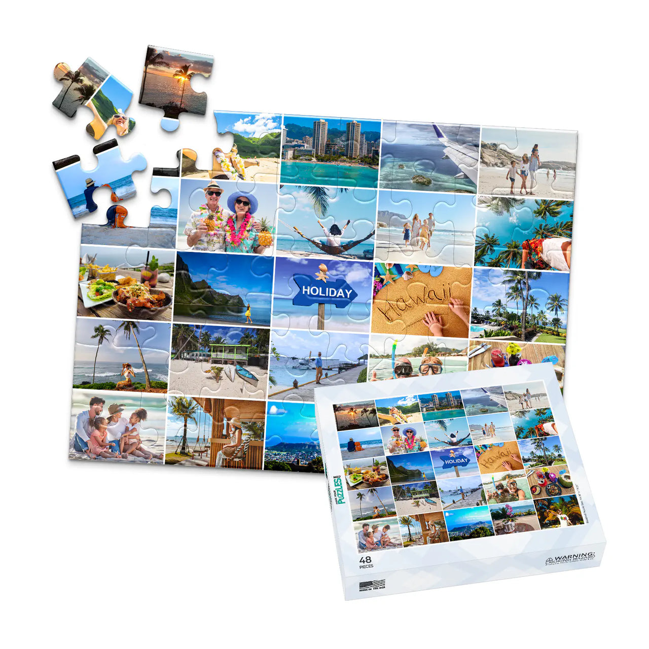 25 Collage Grid Photo Puzzle – Landscape - 48 piece and box