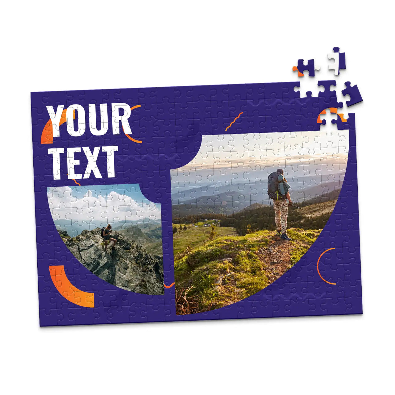 2 Collage Text Modern Photo Puzzle - 252 piece