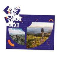 2 Collage Text Modern Photo Puzzle - 48 piece