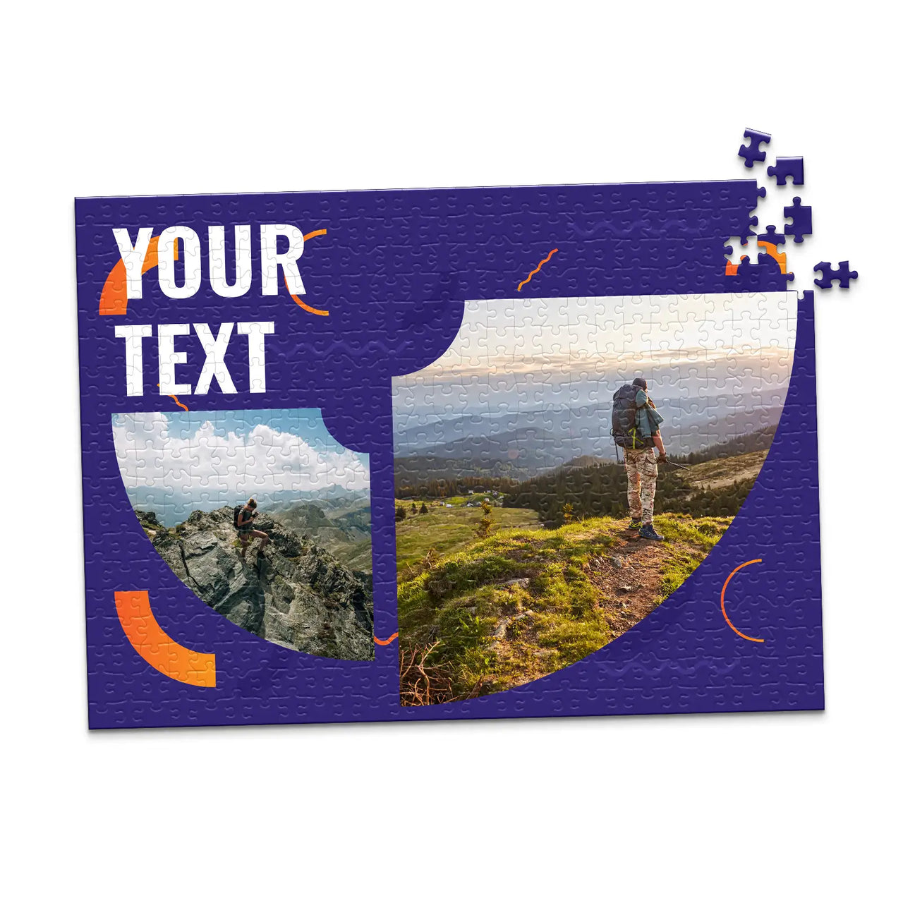 2 Collage Text Modern Photo Puzzle - 500 piece
